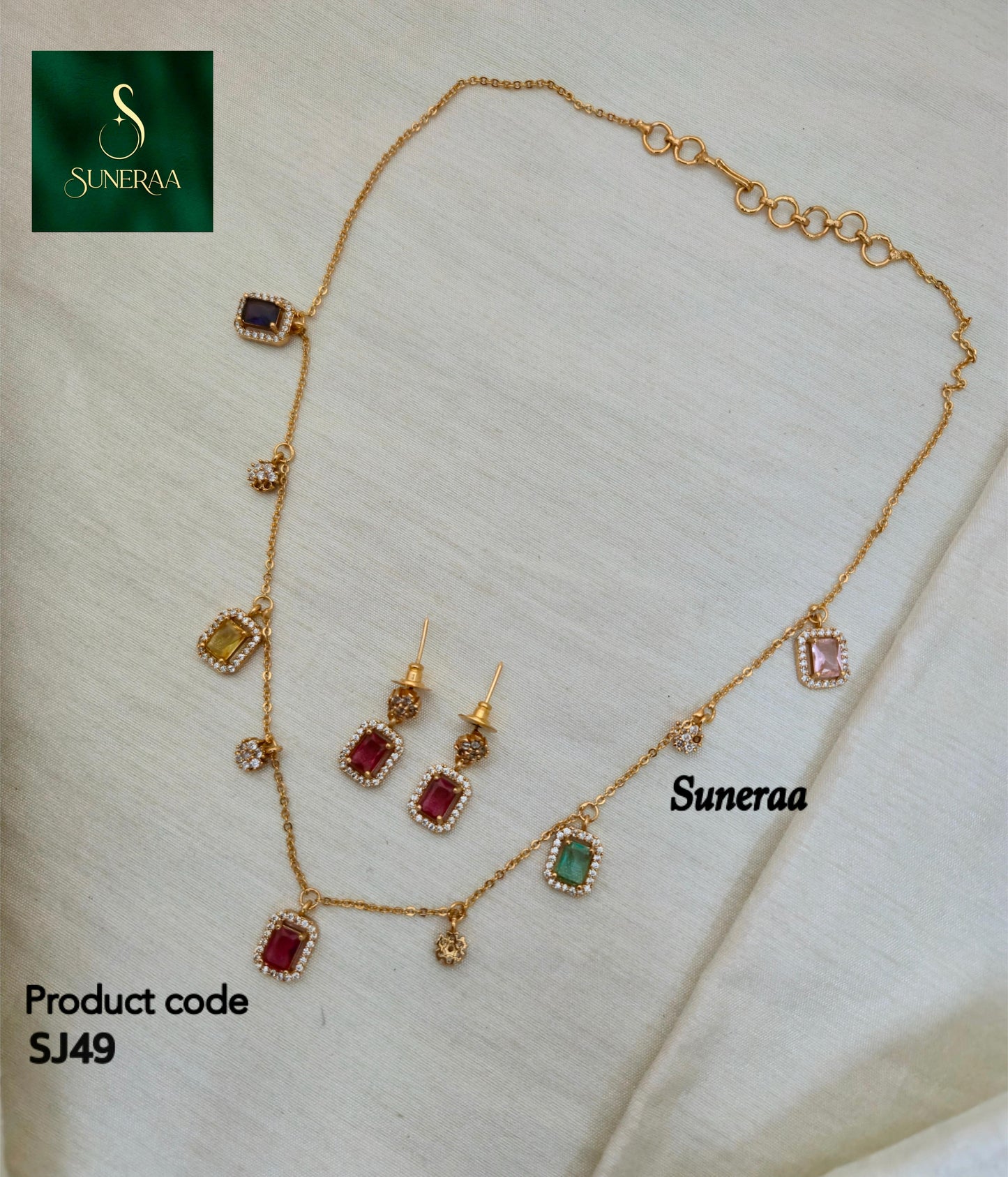 Floral Peacock Pendant Set - Image 8