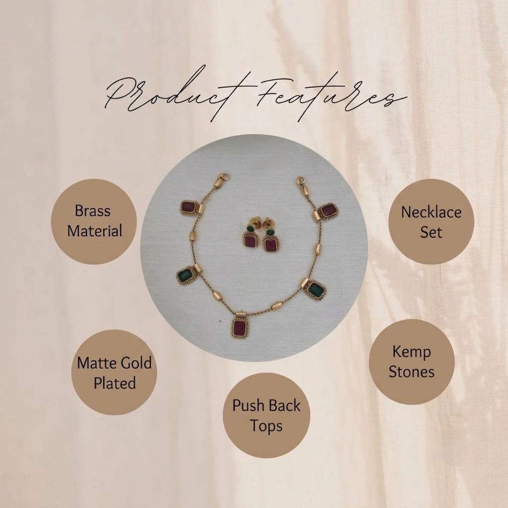 Uri Delicate Gemstone Necklace Set - image 5
