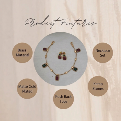 Uri Delicate Gemstone Necklace Set - image 5