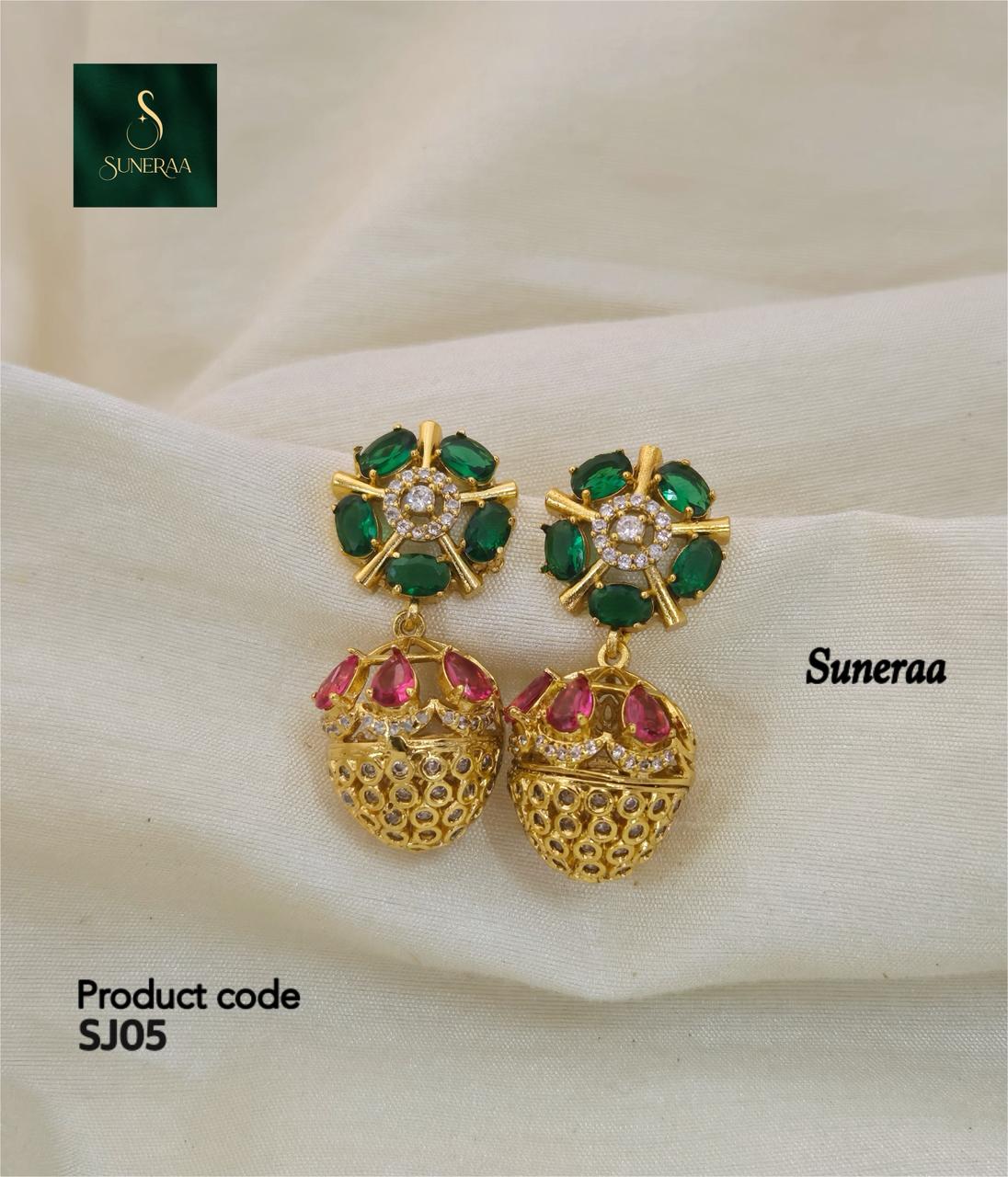 Anoush Nakshatra CZ Jhumka Earrings - image 6