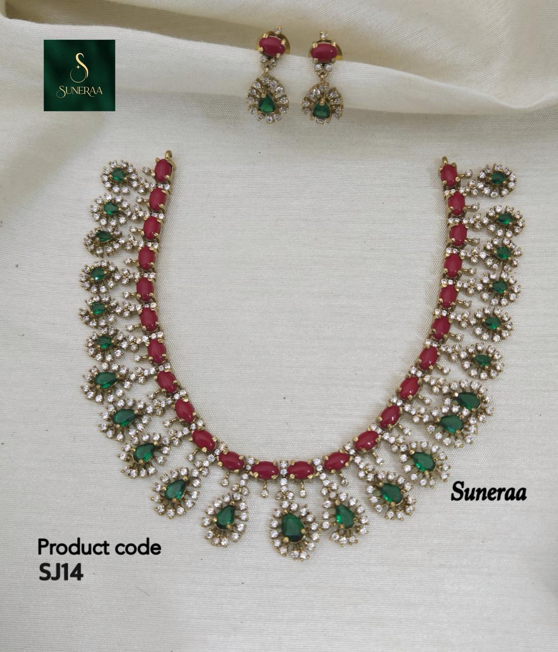 Meera Grand Teardrop CZ Necklace Set - image 6