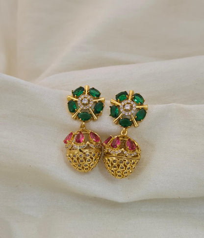 Anoush Nakshatra CZ Jhumka Earrings - image 3