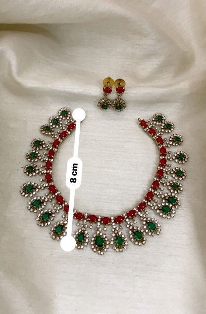 Meera Grand Teardrop CZ Necklace Set - image 5