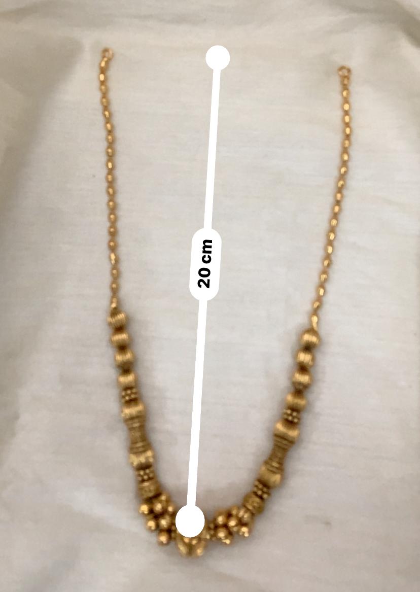 Malini Heritage Gold Bead Mala - Vintage Yellow Gold - image 7