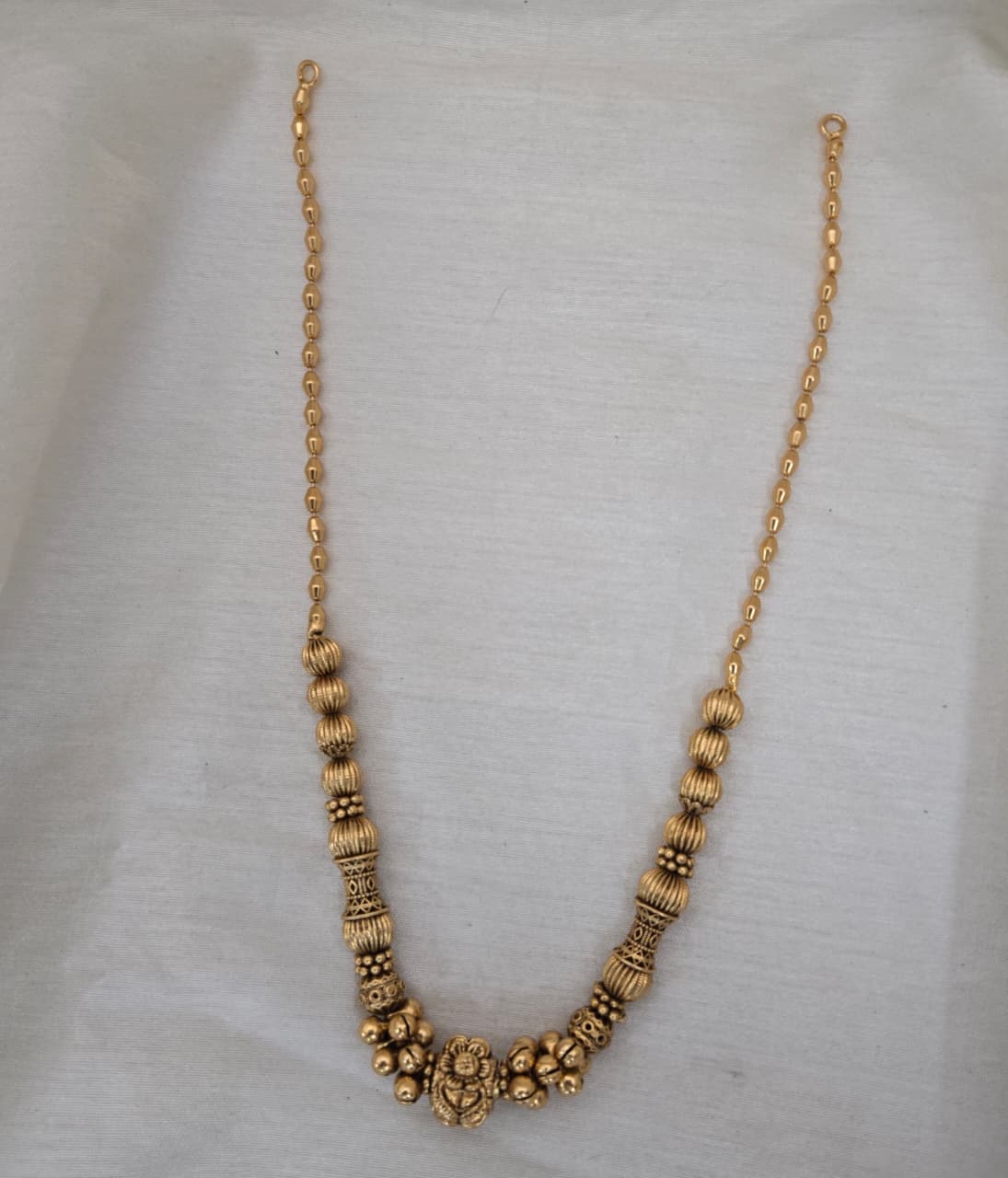 Malini Heritage Gold Bead Mala - Vintage Yellow Gold - image 2