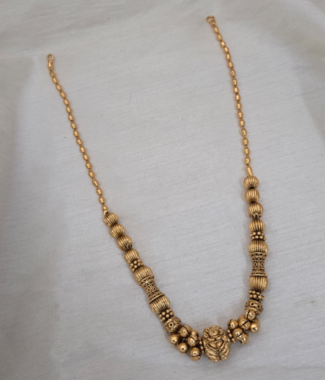 Malini Heritage Gold Bead Mala - Vintage Yellow Gold - image 4