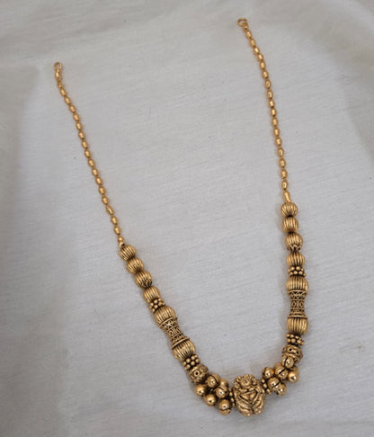 Malini Heritage Gold Bead Mala - Vintage Yellow Gold - image 4