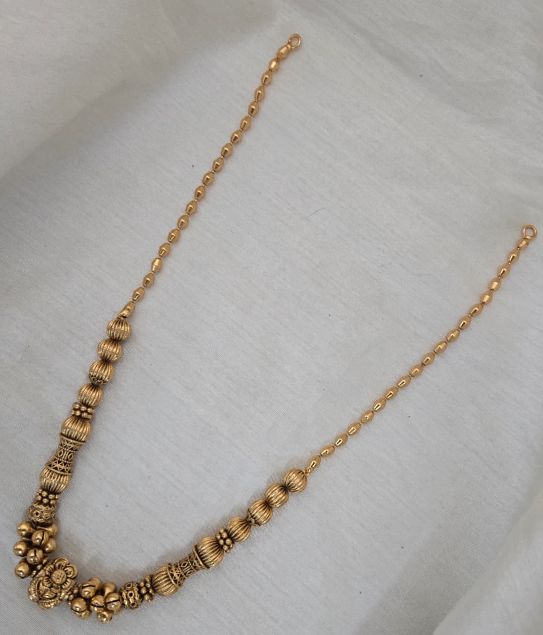 Malini Heritage Gold Bead Mala - Vintage Yellow Gold - image 3