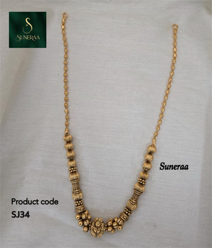 Malini Heritage Gold Bead Mala - Vintage Yellow Gold - image 8