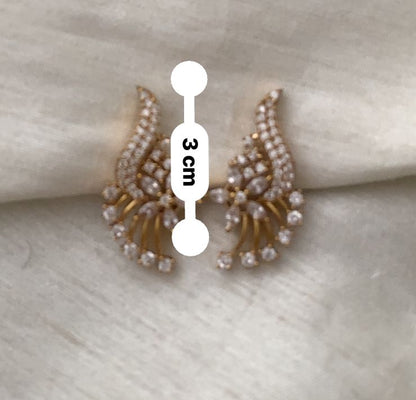 Nakshatra Cluster Floral Helix Cuff - Clear/White - image 9