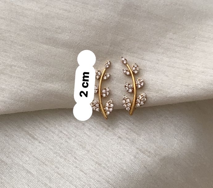 Nakshatra CZ Botanical Helix Cuff - Clear/White - image 9