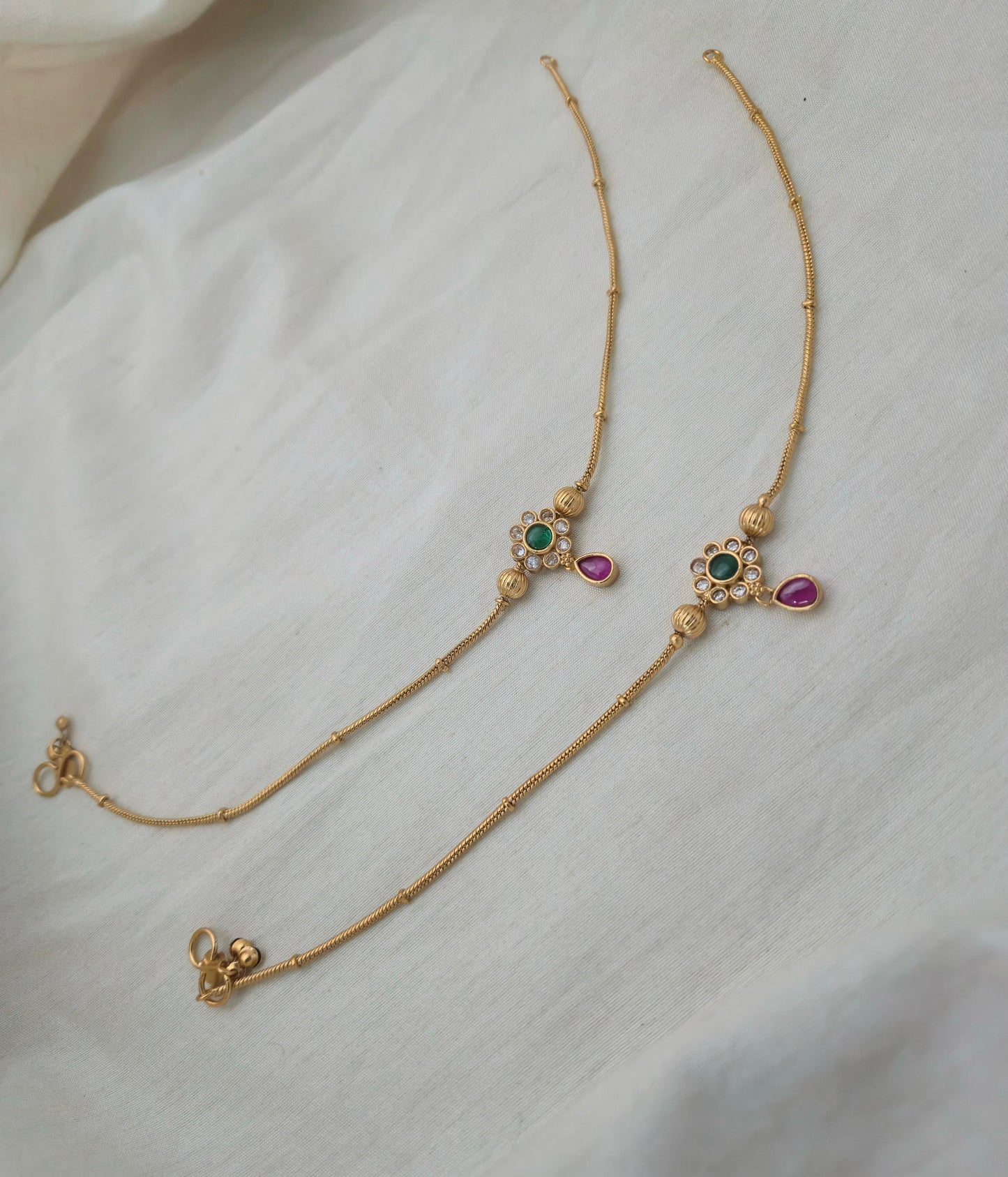 Mira Floral Medallion Payal - image 5
