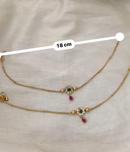 Mira Floral Medallion Payal - image 10