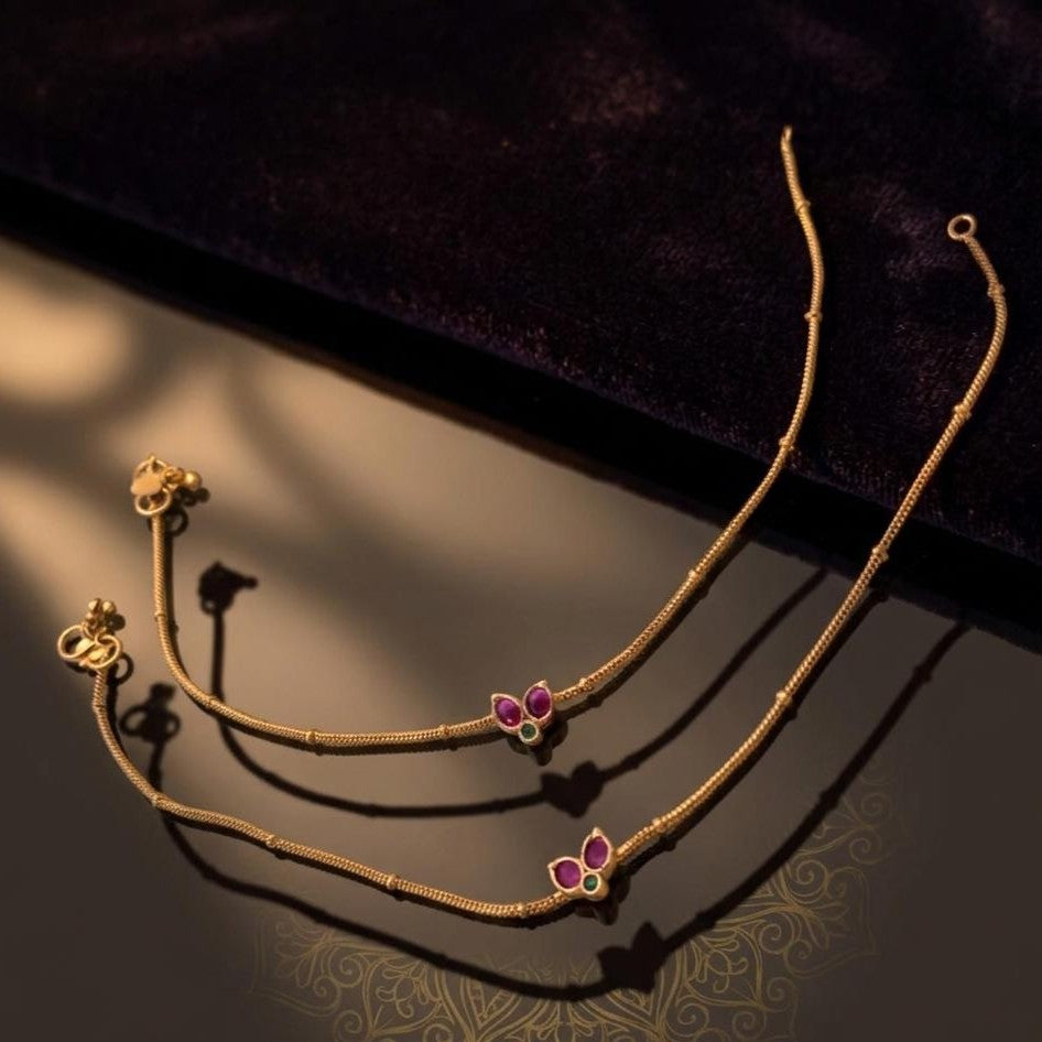 Ganga Jamuna Sleek Anklets - image 2
