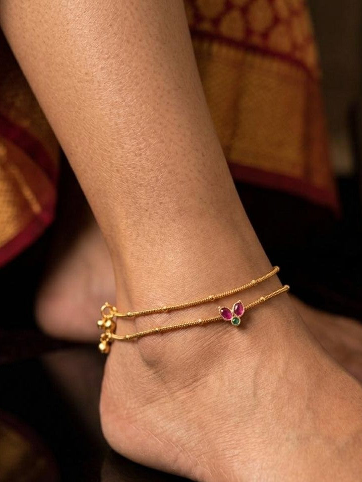 Ganga Jamuna Sleek Anklets - image 1