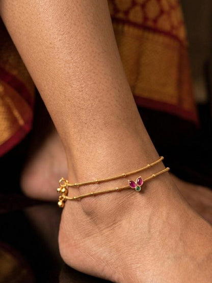 Ganga Jamuna Sleek Anklets - image 1