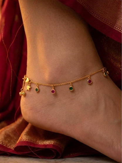 Nisha Minimalist Charm Payal - image 1