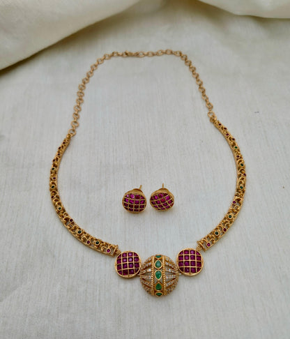 Sphere Motif Necklace Set - Image 2