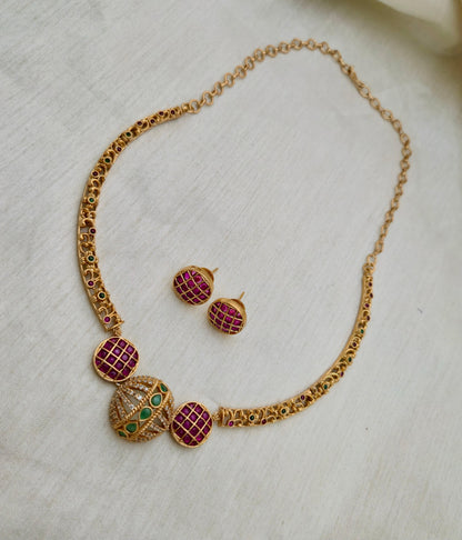 Sphere Motif Necklace Set - Image 3