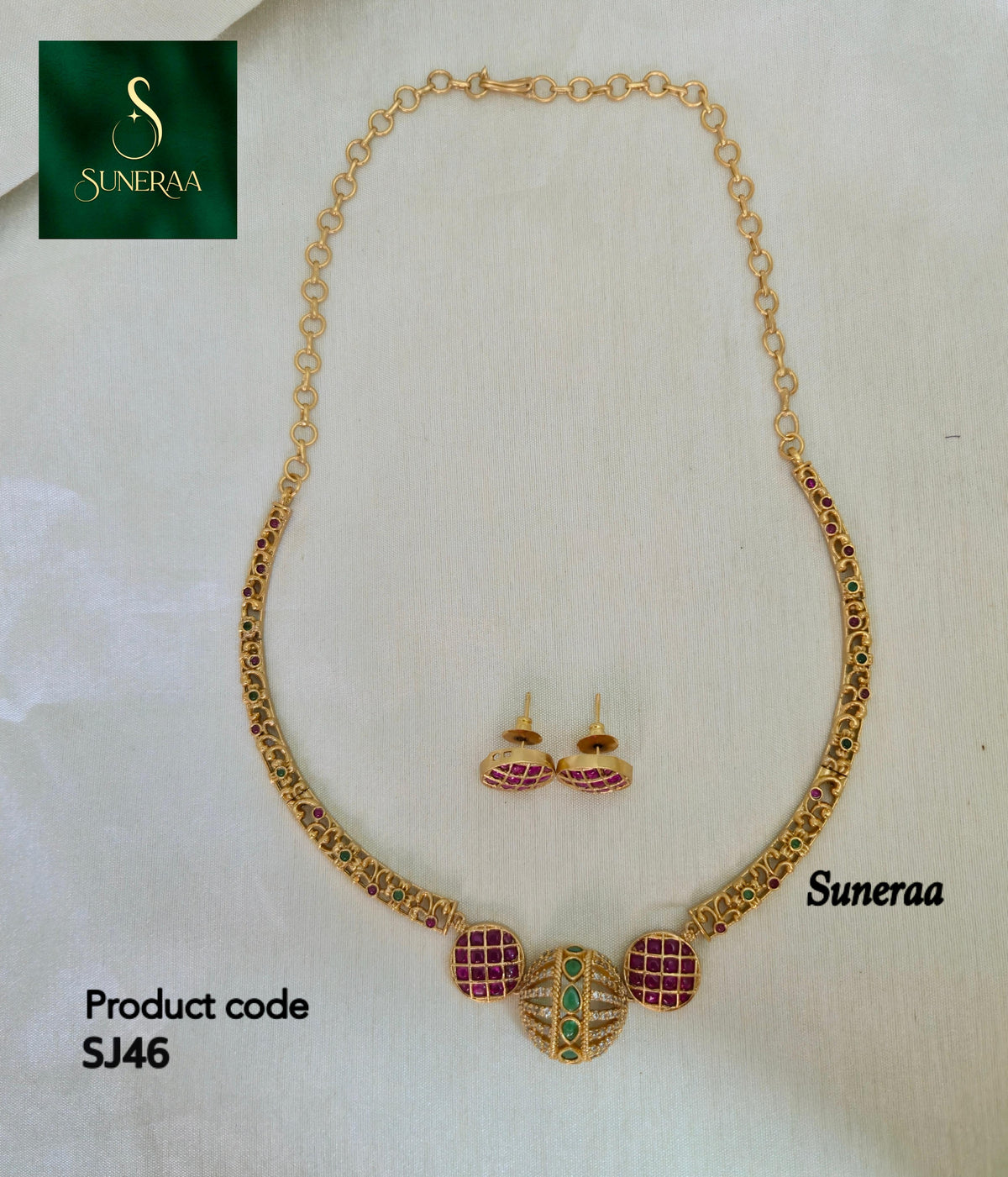Sphere Motif Necklace Set - Image 8