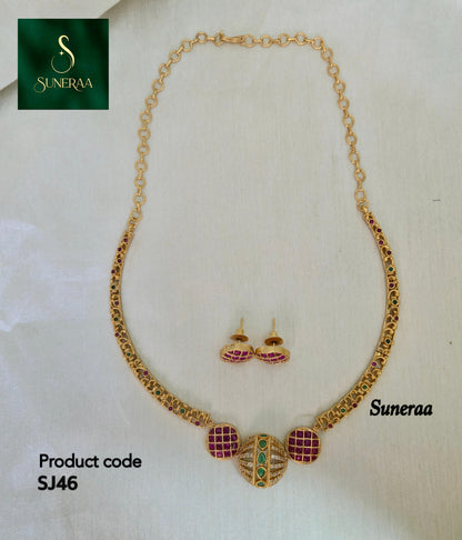 Sphere Motif Necklace Set - Image 8