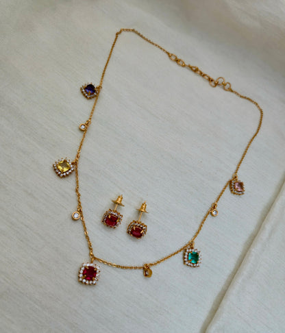 Rectangular Gemstone Pendant Set - Image 4