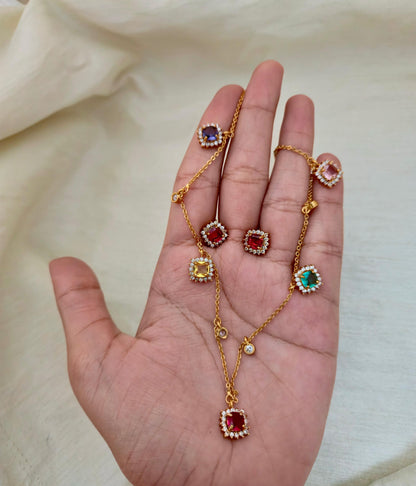 Rectangular Gemstone Pendant Set - Image 5