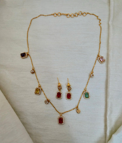 Floral Peacock Pendant Set - Image 2