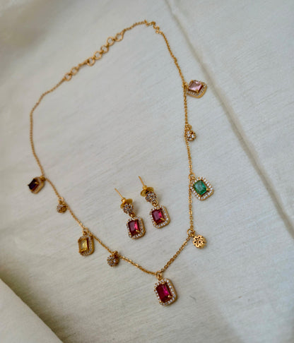 Floral Peacock Pendant Set - Image 3