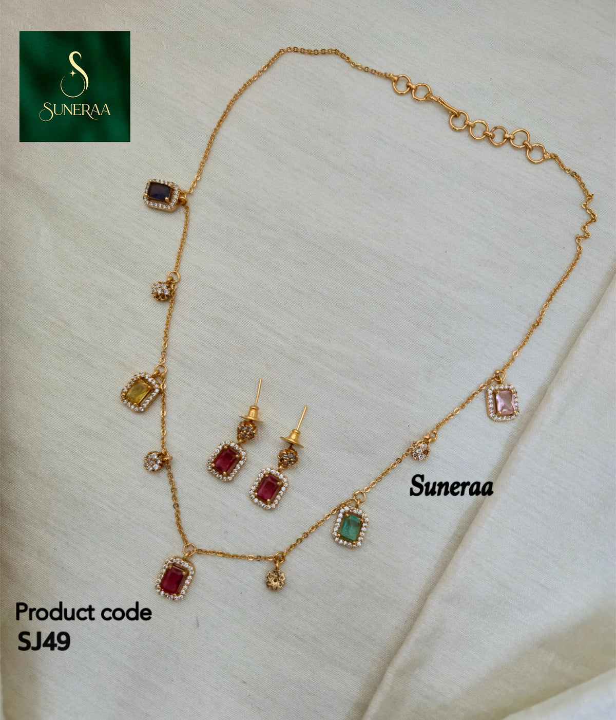 Floral Peacock Pendant Set - Image 8