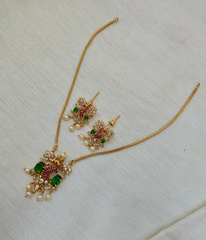 Peacock Motif Pendant Set - Image 2