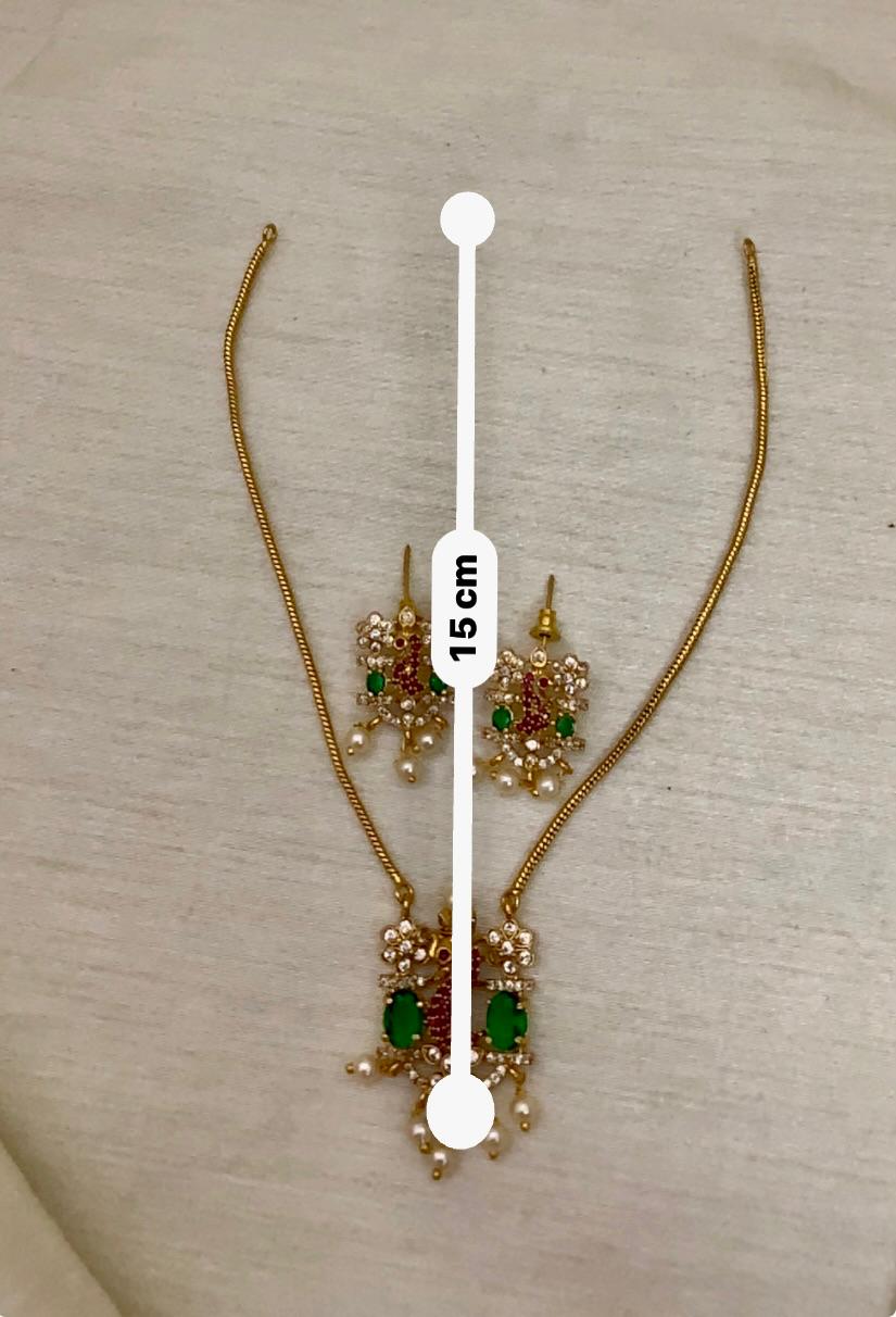Peacock Motif Pendant Set - Image 7