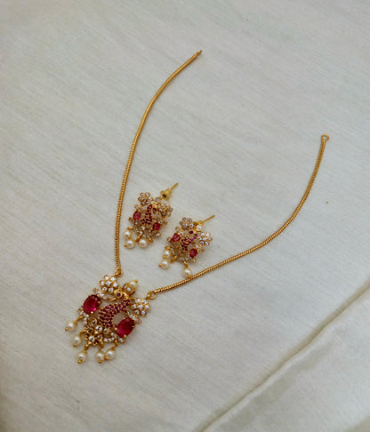 Peacock Motif Pendant Set - Image 2