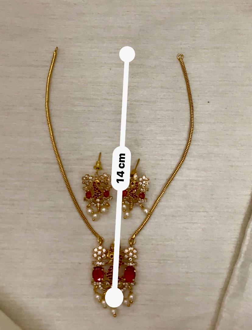 Peacock Motif Pendant Set - Image 7
