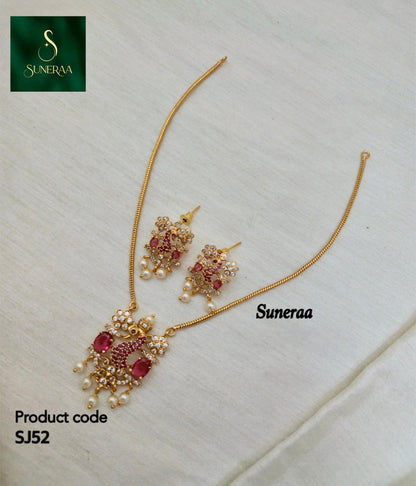 Peacock Motif Pendant Set - Image 8