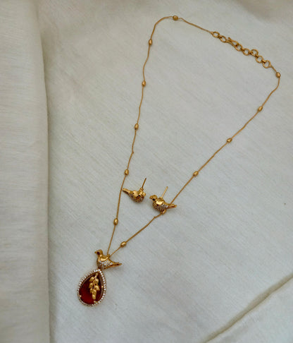 Bird Motif Pendant Set - Image 2