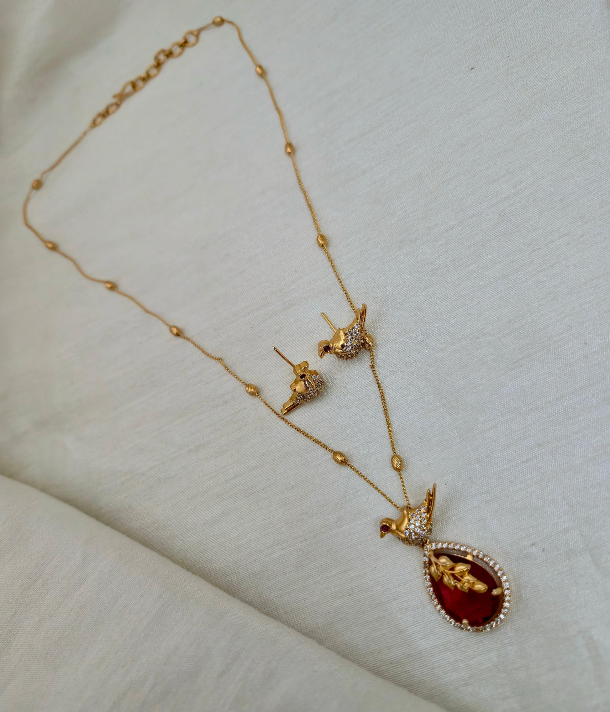 Bird Motif Pendant Set - Image 3