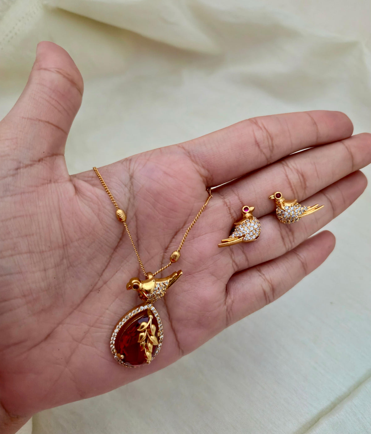 Bird Motif Pendant Set - Image 5
