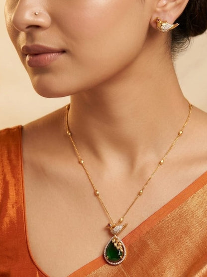 Bird Motif Pendant Set - Image 1