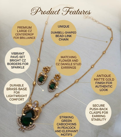 Floral Pear-Drop Pendant Set - Image 6