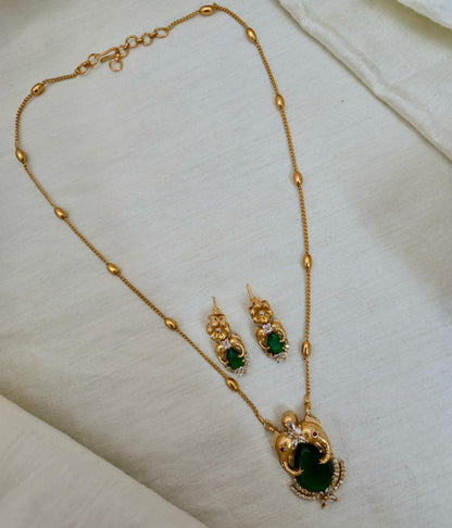 Floral Pear-Drop Pendant Set - Image 2