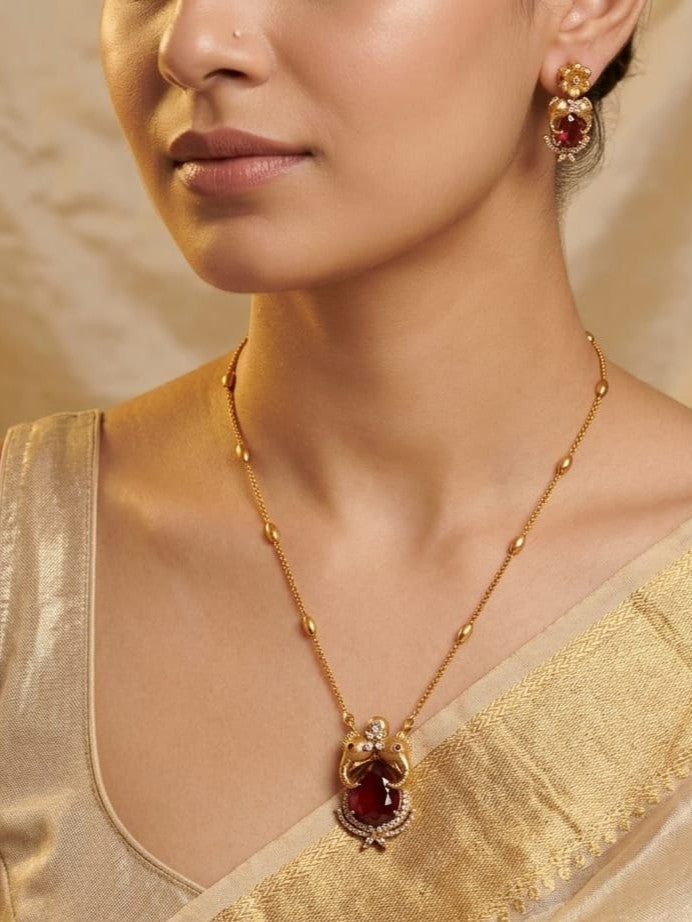 Dual-Elephant Pendant Set - Image 1