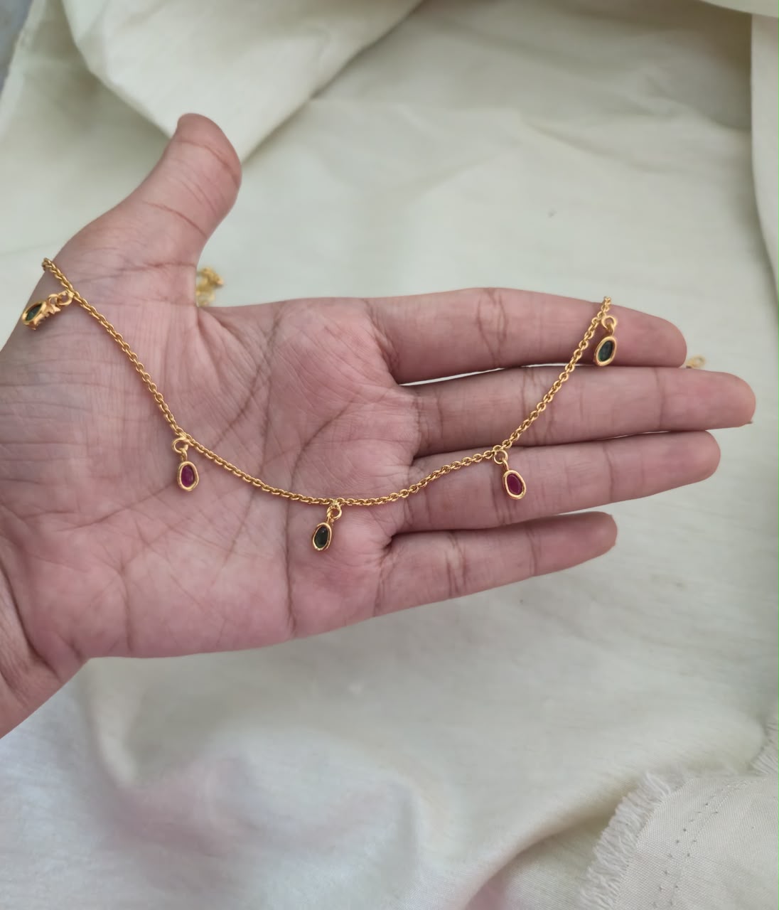 NAVYA GEM DROP ANKLET - image 5