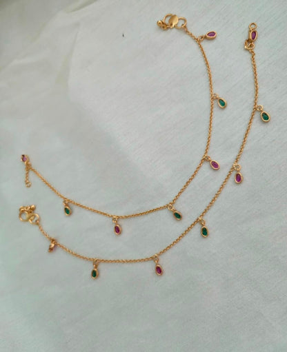 NAVYA GEM DROP ANKLET - image 2