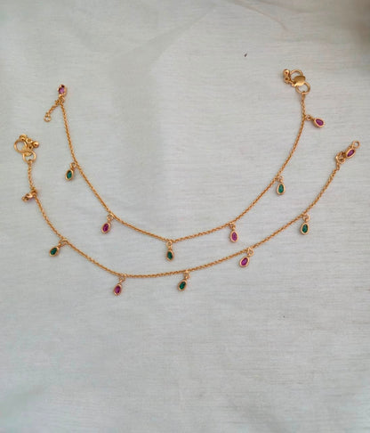 NAVYA GEM DROP ANKLET - image 4