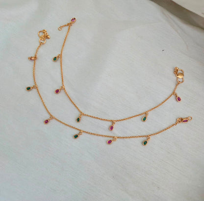 NAVYA GEM DROP ANKLET - image 3