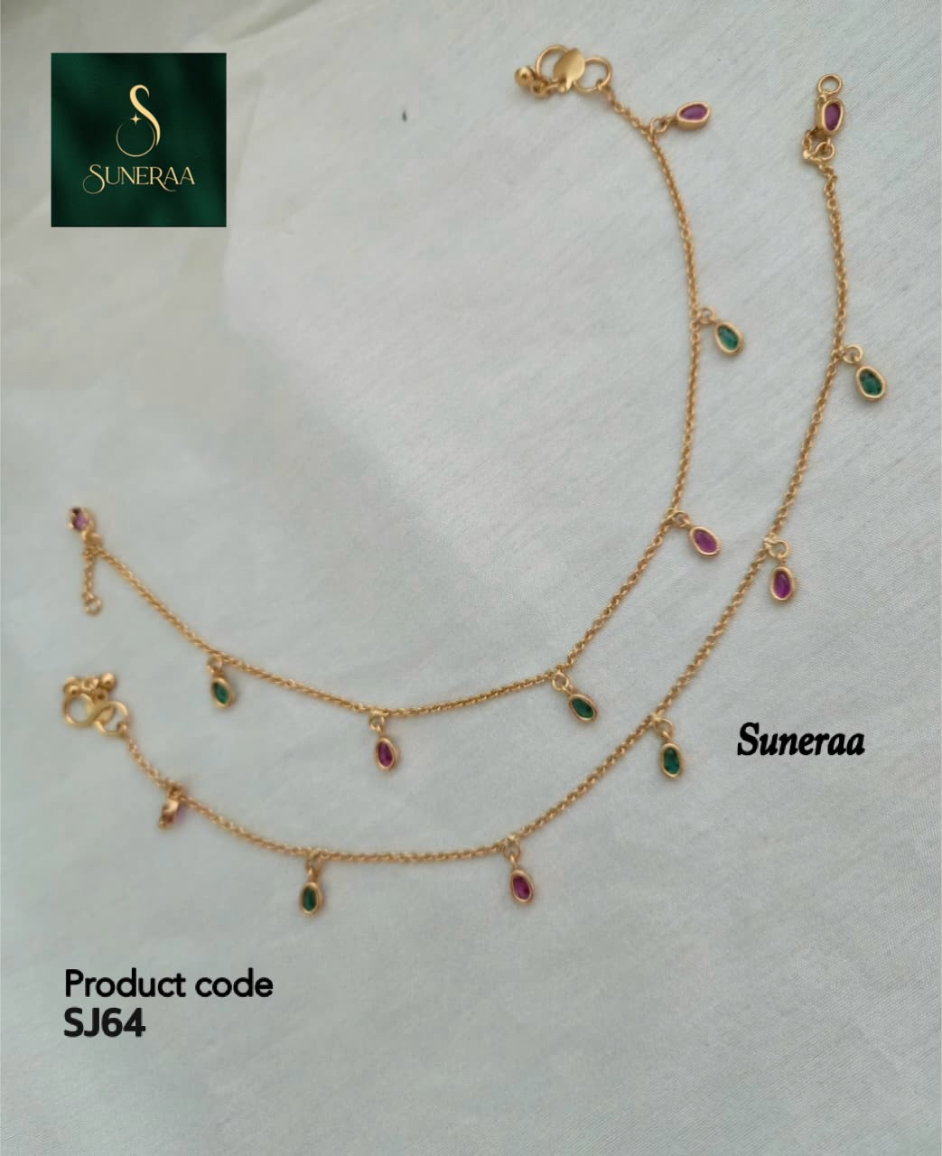 NAVYA GEM DROP ANKLET - image 7
