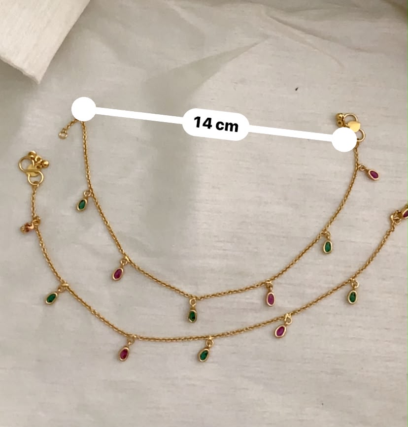 NAVYA GEM DROP ANKLET - image 6