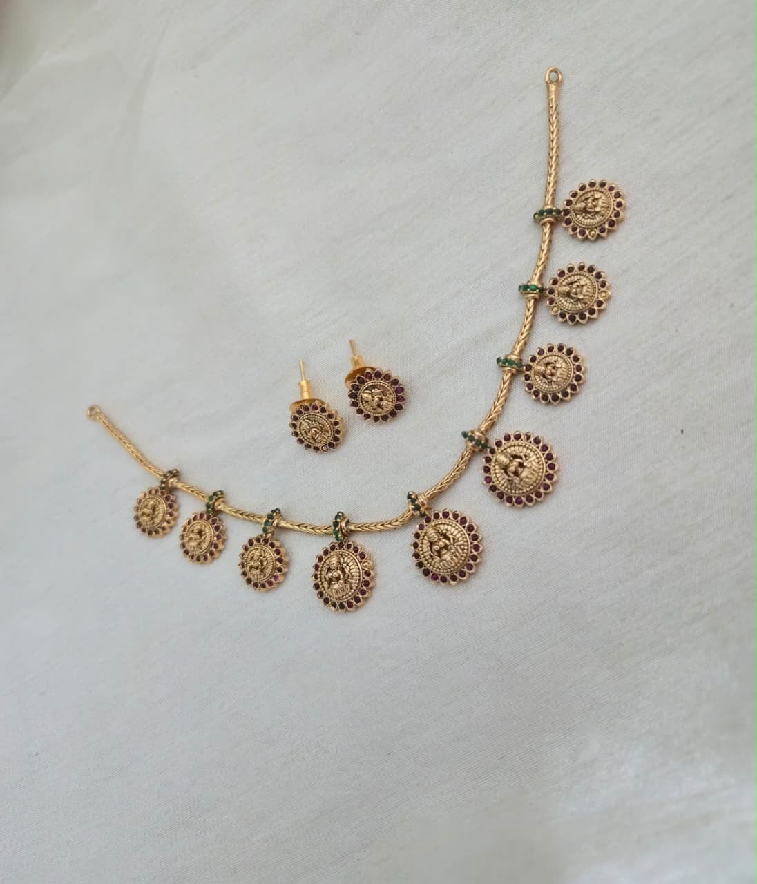VAIDEHI LAKSHMI COIN NECKLACE SET - image 4