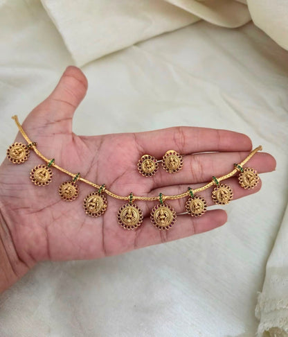 VAIDEHI LAKSHMI COIN NECKLACE SET - image 5